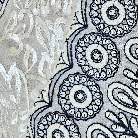 ANTHROPOLOGIE - Stunning Meadow Rue embroidered lace sequin ivory top - Picture 11 of 12